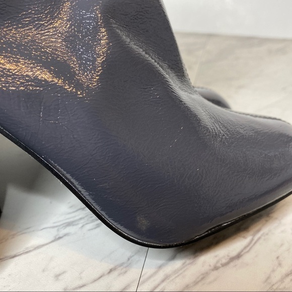 New! Topshop Brody Patent Faux Leather Gray Stretch Bootie 38 - Picture 13 of 15